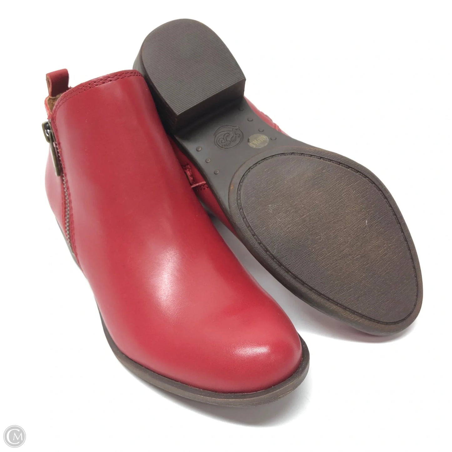 Boots Ankle Heels By Lucky Brand In Red, Size: 6