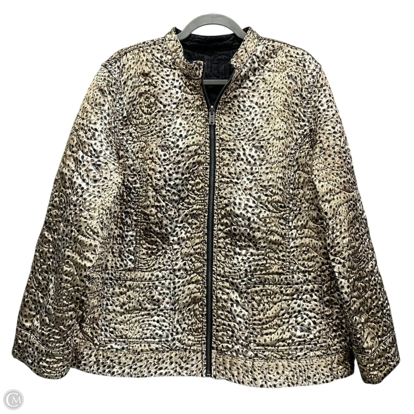 Jacket Other By Chicos In Black & Brown, Size: L