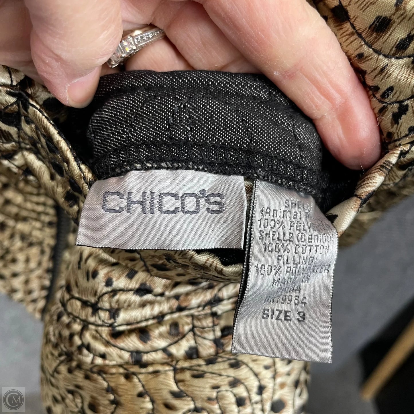 Jacket Other By Chicos In Black & Brown, Size: L