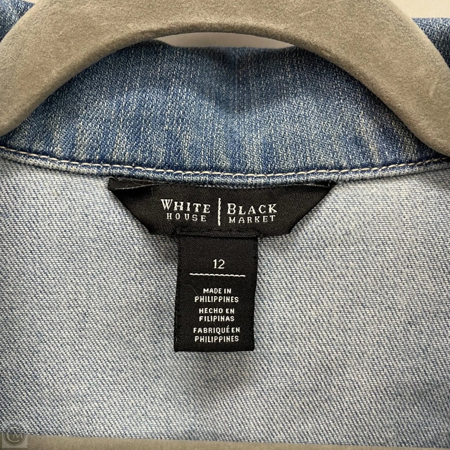 Jacket Denim By White House Black Market In Blue Denim, Size: 12
