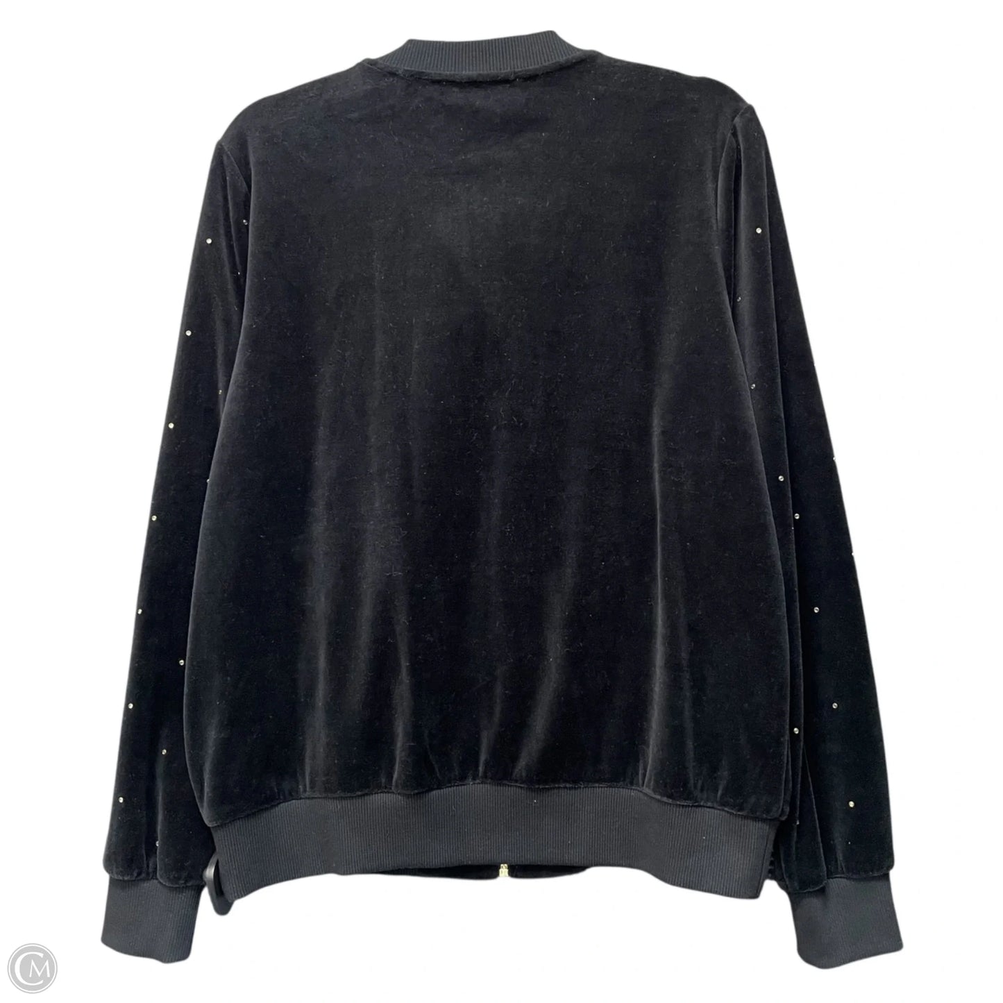 Sweatshirt Crewneck By Michael By Michael Kors In Black & Gold, Size: L