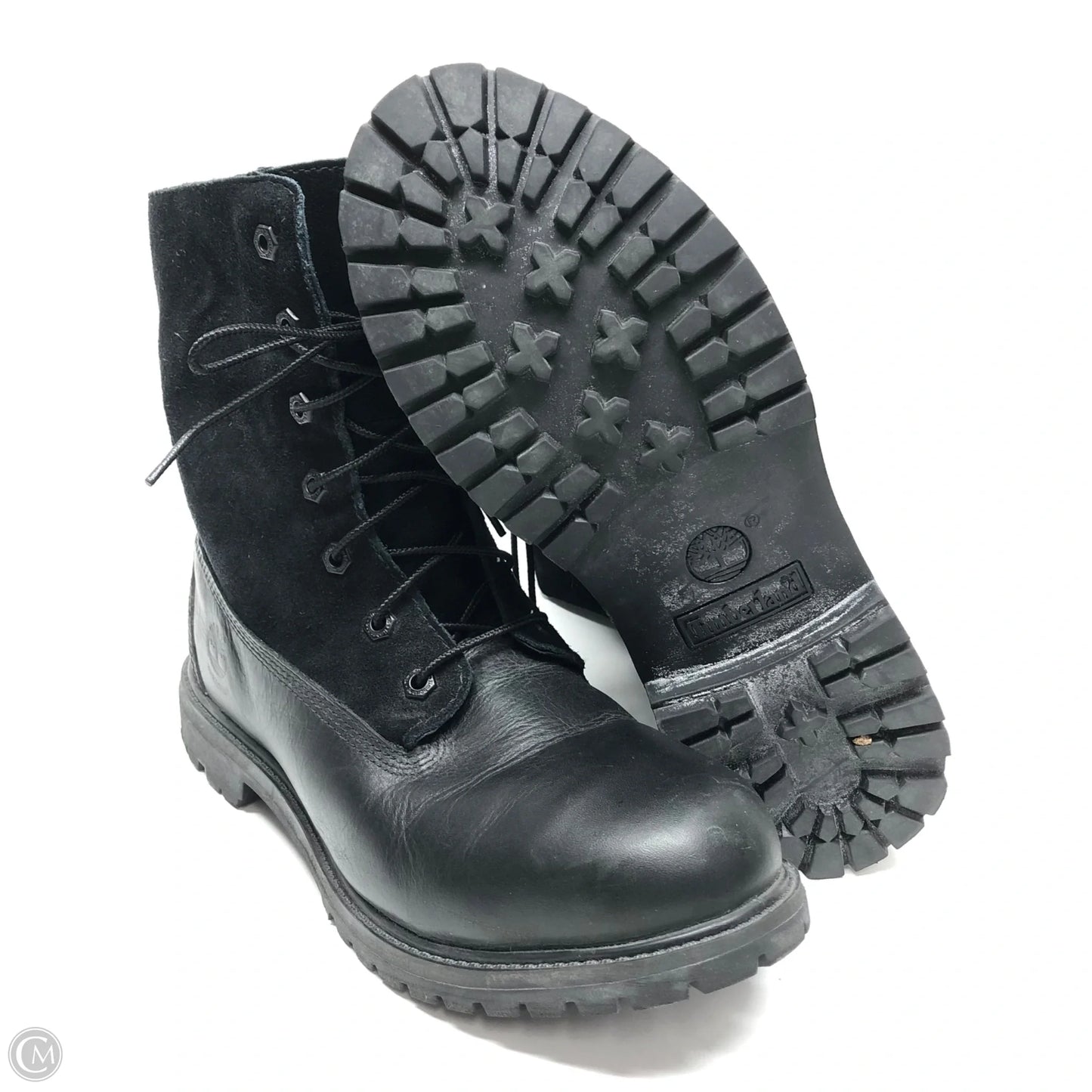 Boots Leather By Timberland In Black, Size: 9.5