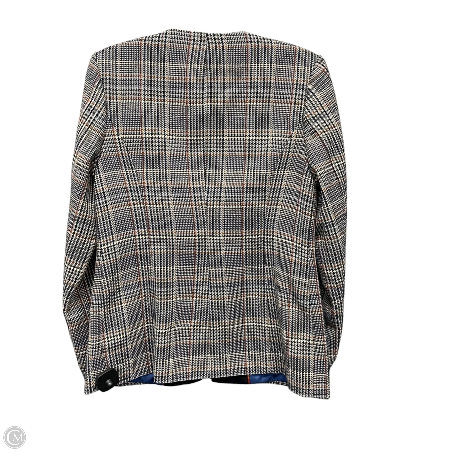 Blazer By Calvin Klein In Plaid Pattern, Size: 6