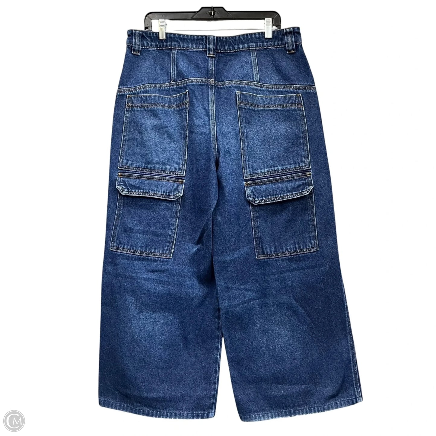 Jeans Wide Leg By Fashion Nova In Blue Denim, Size: 14