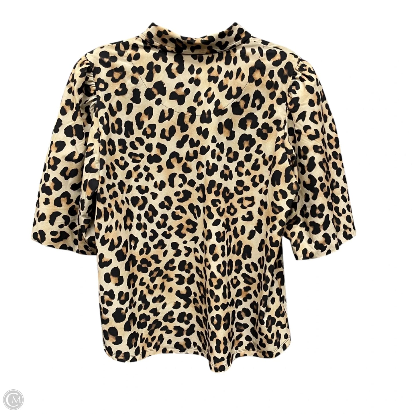 Blouse Short Sleeve By Chicos In Animal Print, Size: 14