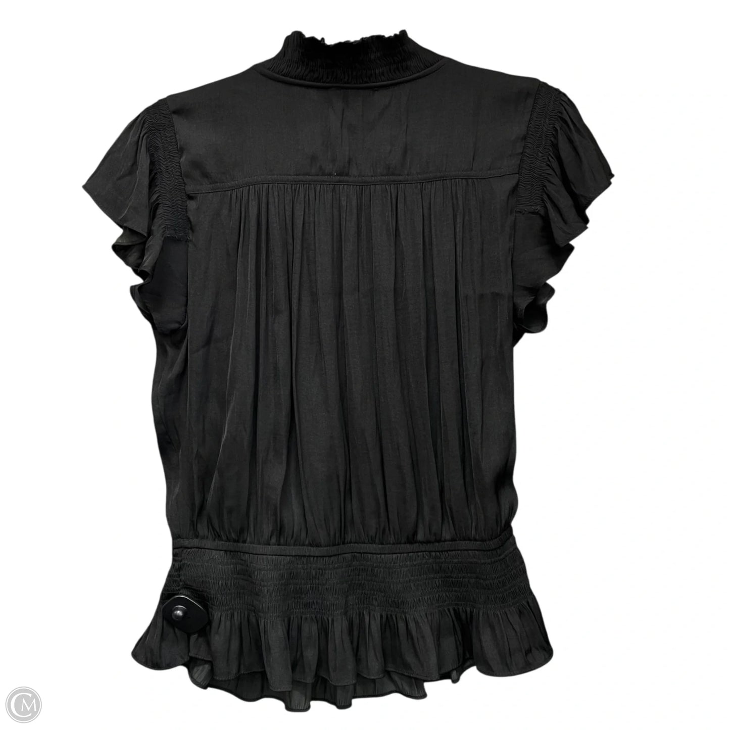 Blouse Short Sleeve By Current Air In Black, Size: M