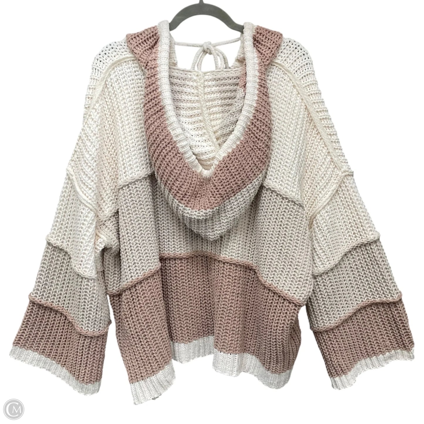 Sweater By Pol In Brown & Cream, Size: L