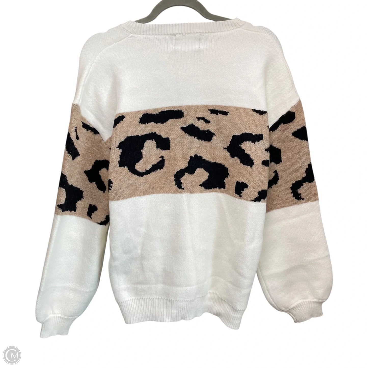 Sweater By Heimish Usa In Brown & Cream, Size: 1x