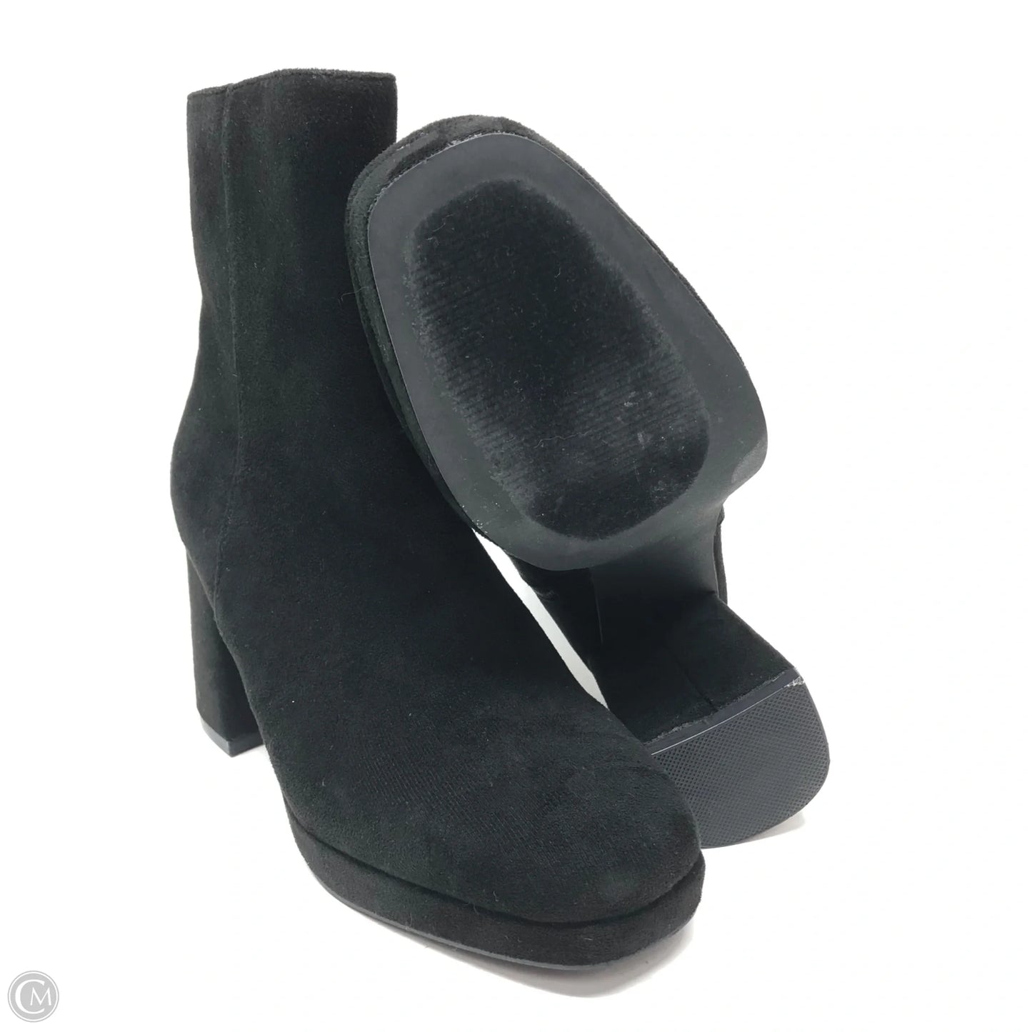Boots Ankle Heels By Clothes Mentor In Black, Size: 8