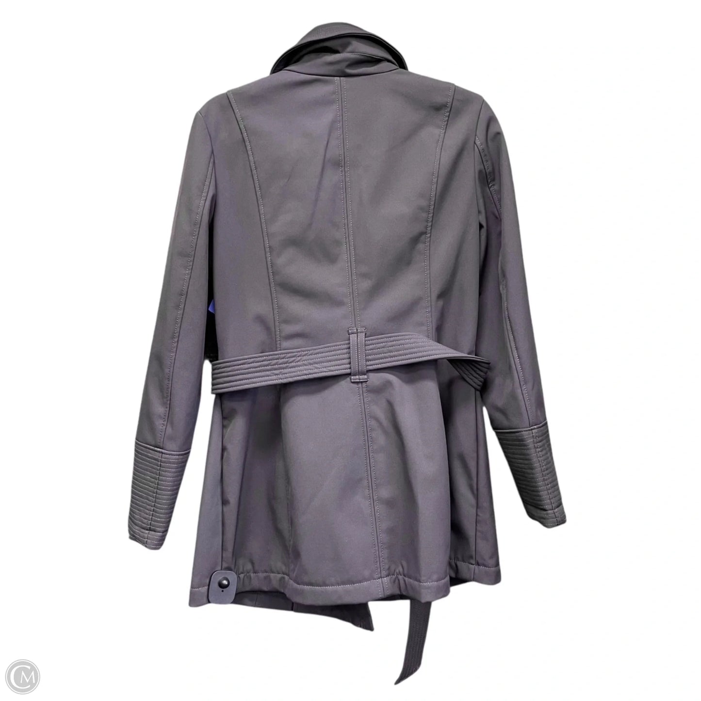 Coat Trench Coat By Michael By Michael Kors In Grey, Size: S