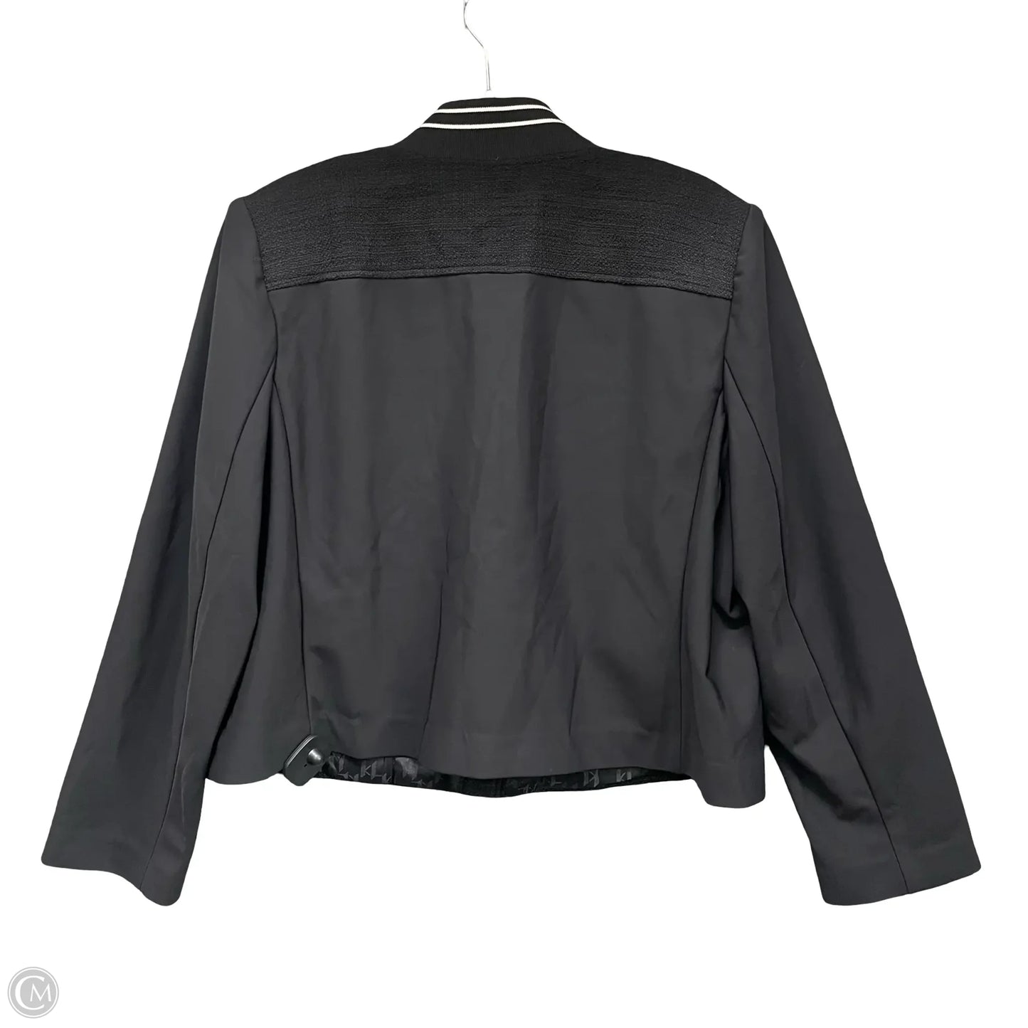 Jacket Designer By Karl Lagerfeld In Black, Size: Xl