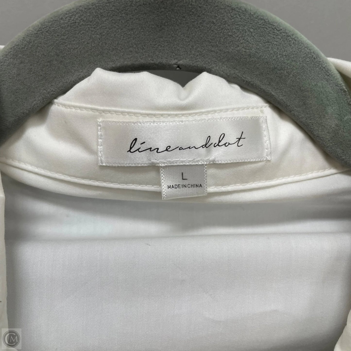 Top Long Sleeve By Line & Dot In White, Size: L