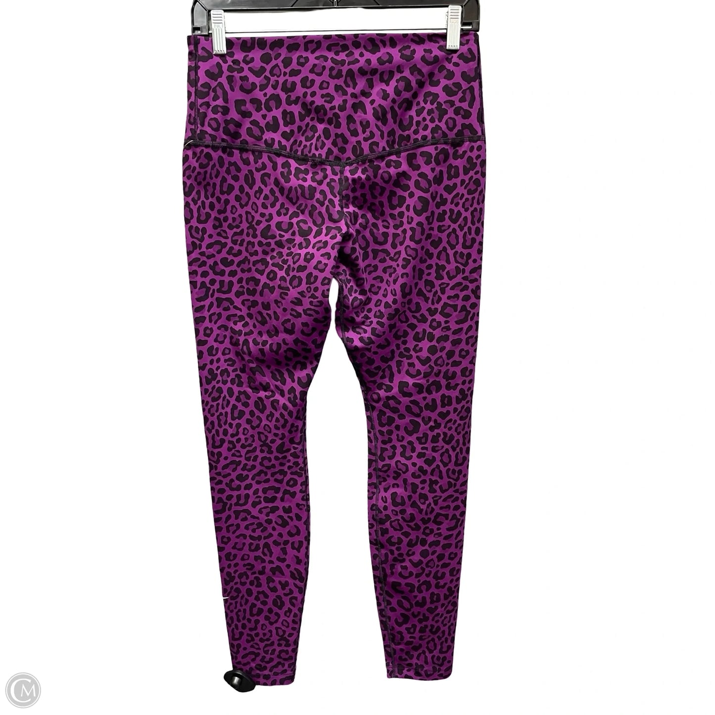 Athletic Leggings By Nike In Black & Purple, Size: M