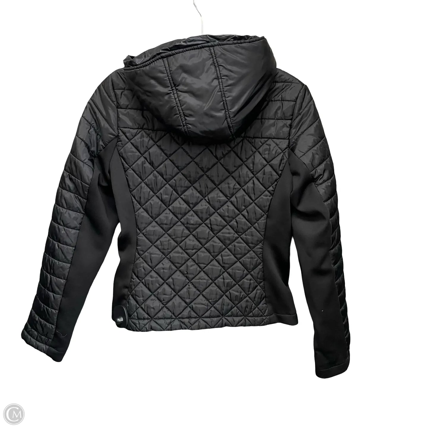 Jacket Puffer & Quilted By Guess In Black, Size: S