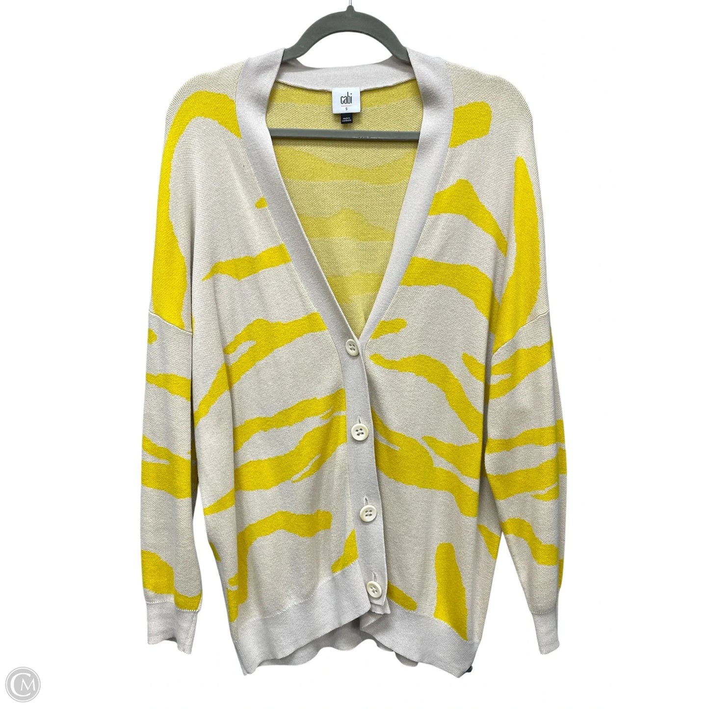 Sweater Cardigan By Cabi In Yellow, Size: S