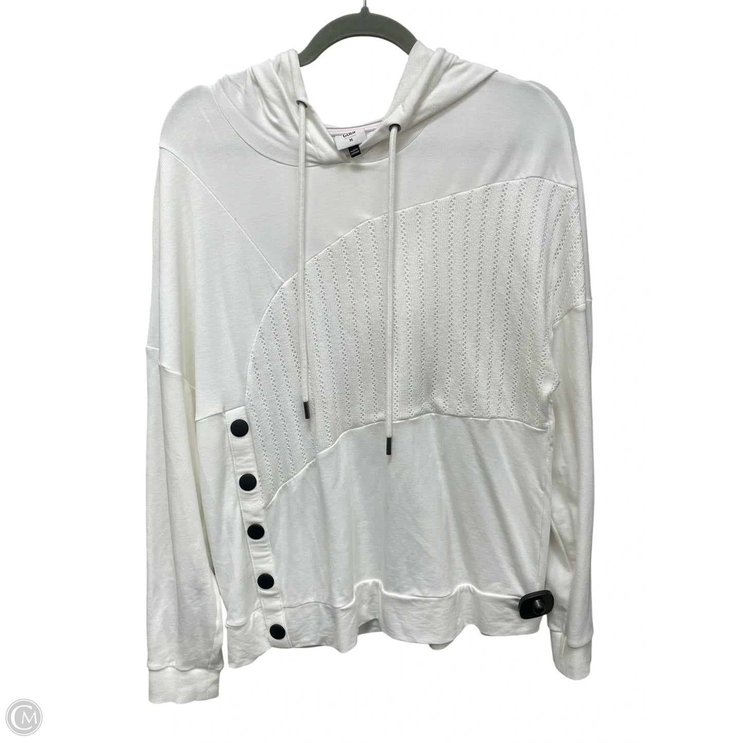 Sweatshirt Hoodie By Cabi In White, Size: M