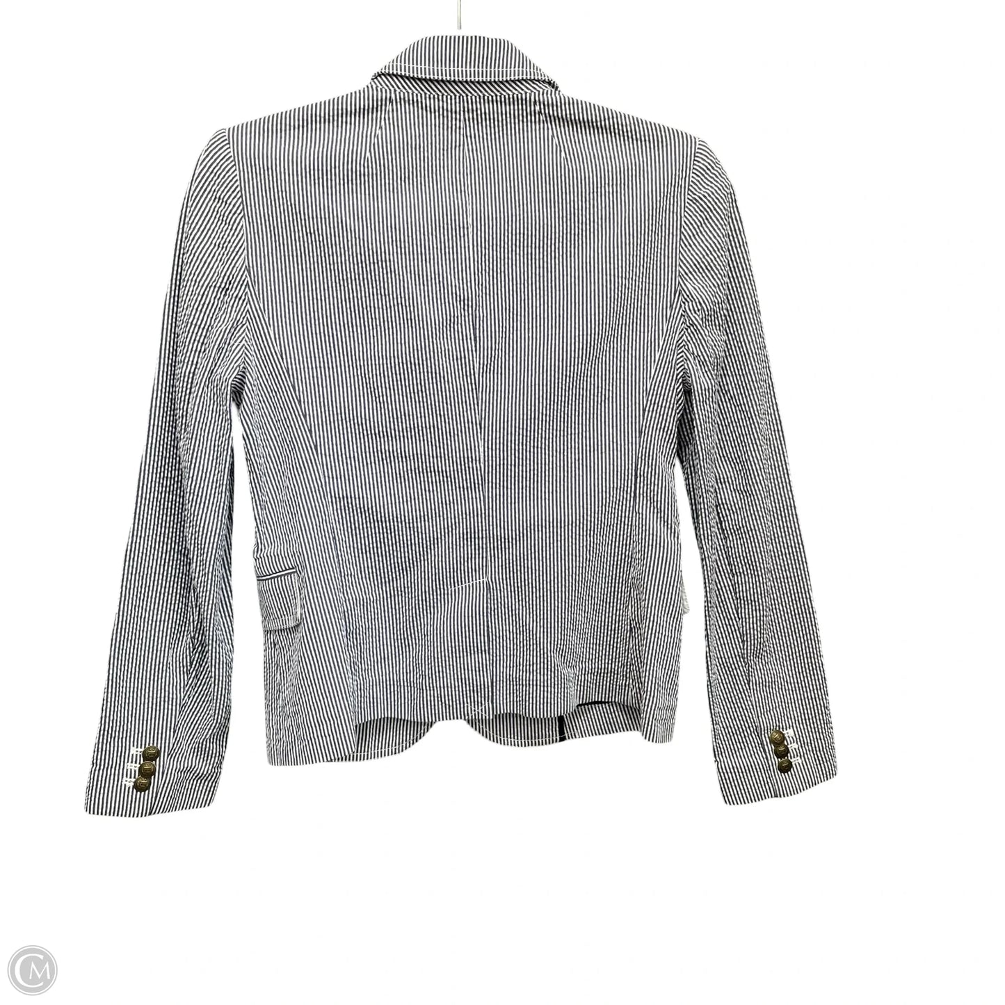 Blazer By J. Crew In Blue & White, Size: 4