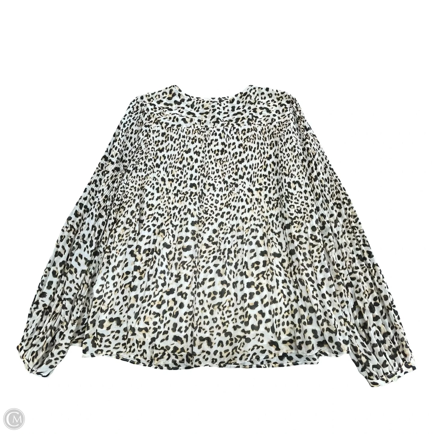 Blouse Long Sleeve By Banana Republic In Animal Print, Size: S