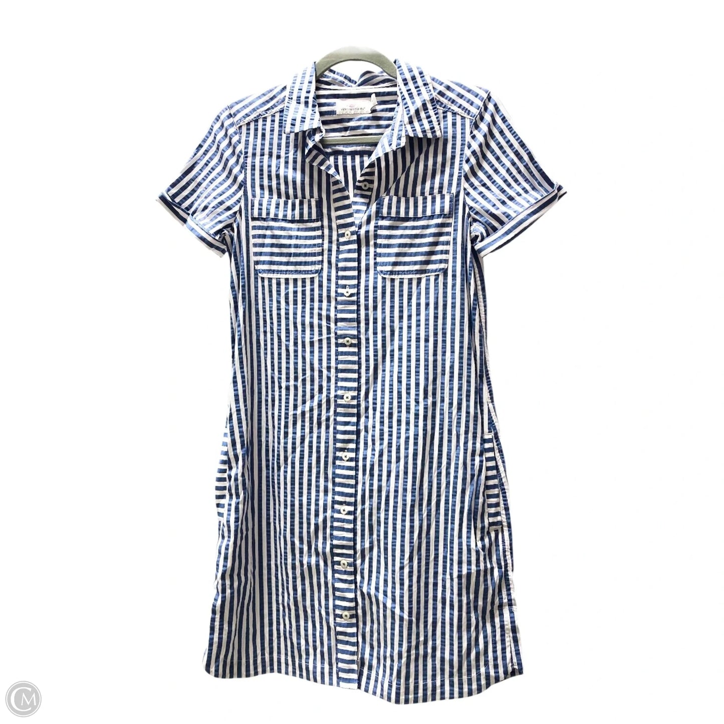 Dress Casual Short By Vineyard Vines In Blue & White, Size: 0