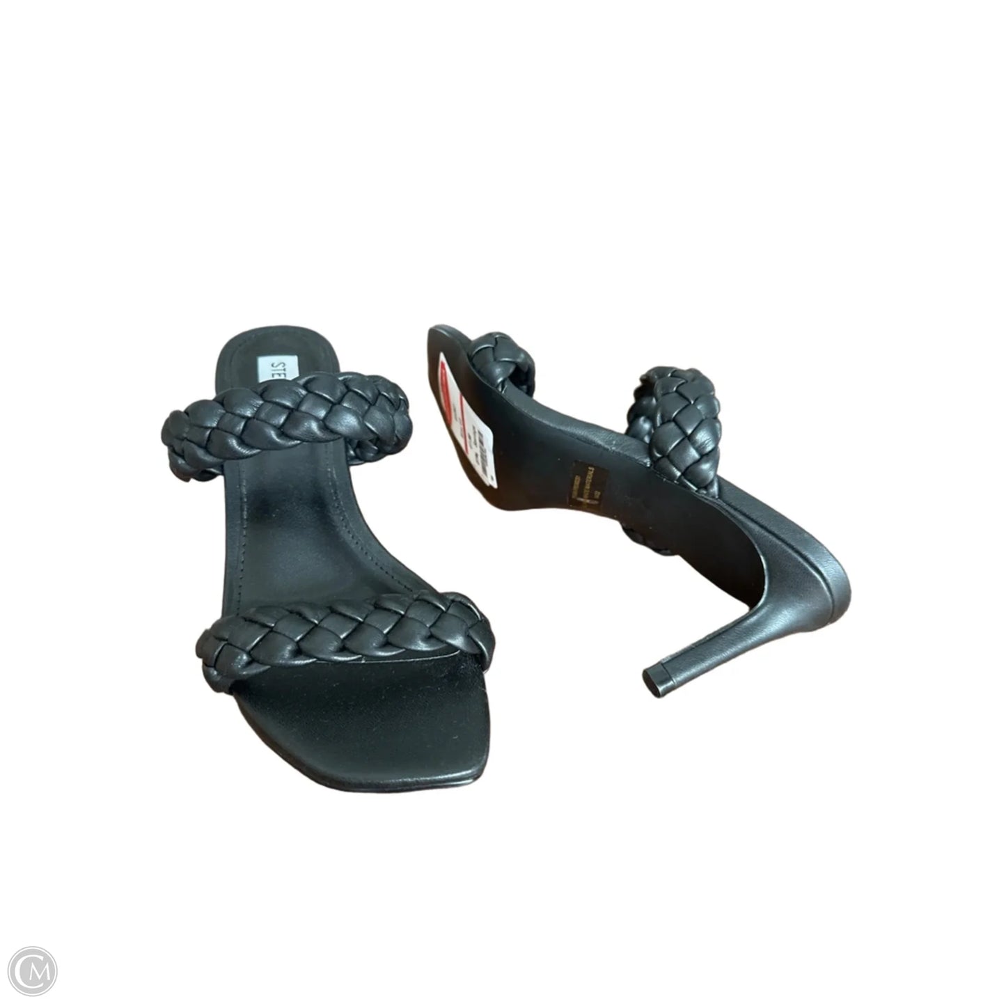 Sandals Heels Block By Steve Madden In Black, Size: 6.5