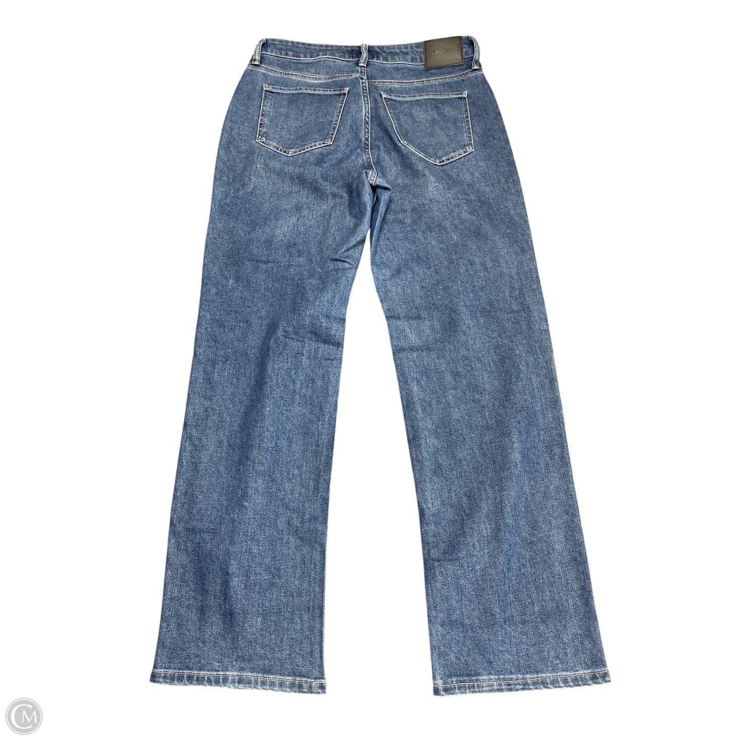 Jeans Straight By Express In Blue Denim, Size: 4