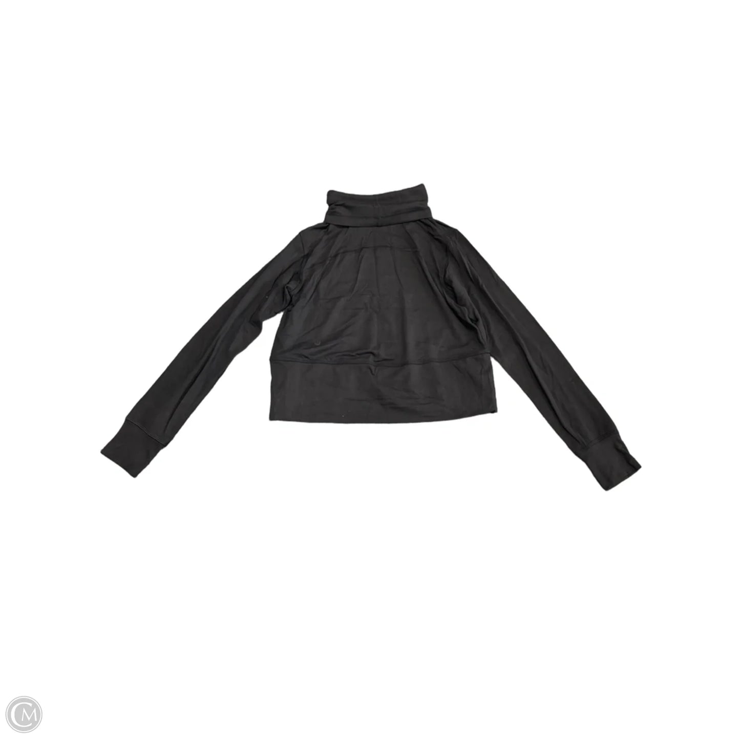 Athletic Top Long Sleeve Collar By Lululemon In Black, Size: 2