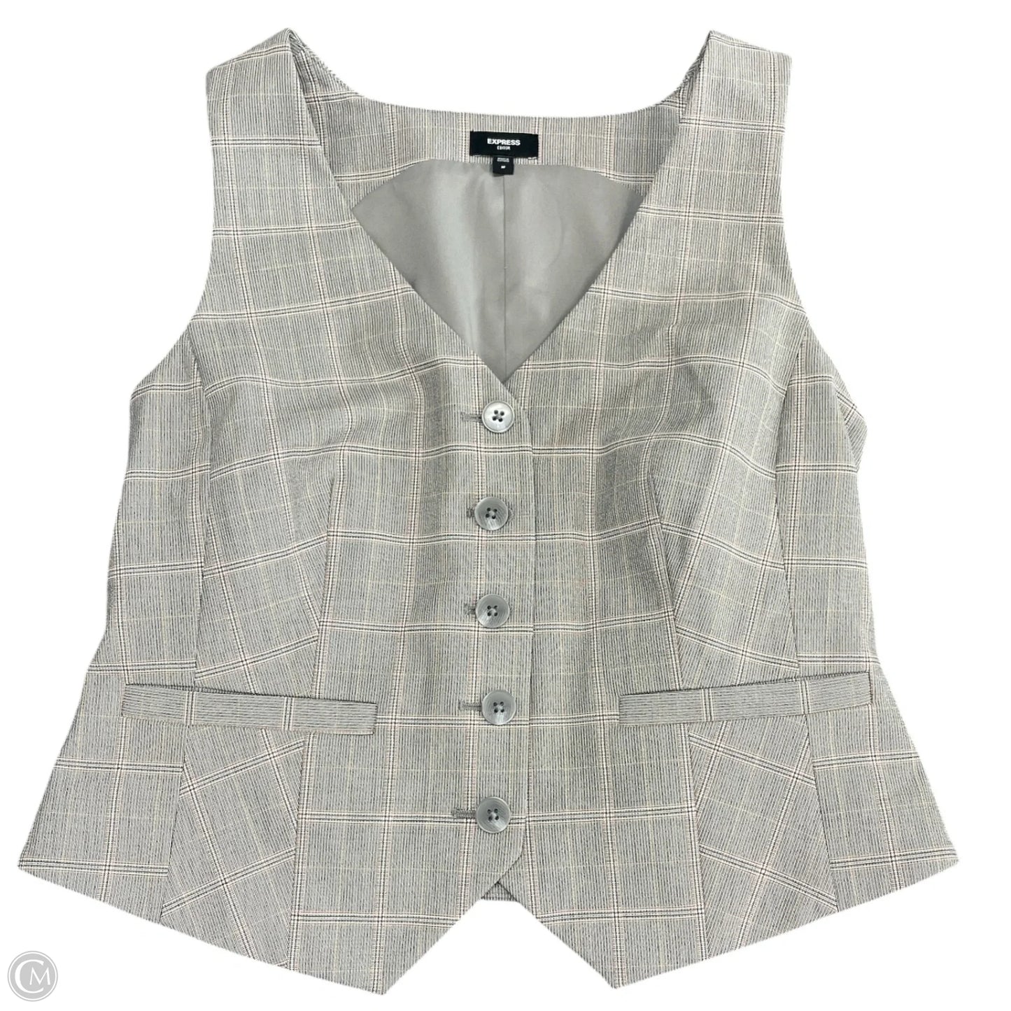 Vest Other By Express In Plaid Pattern, Size: M