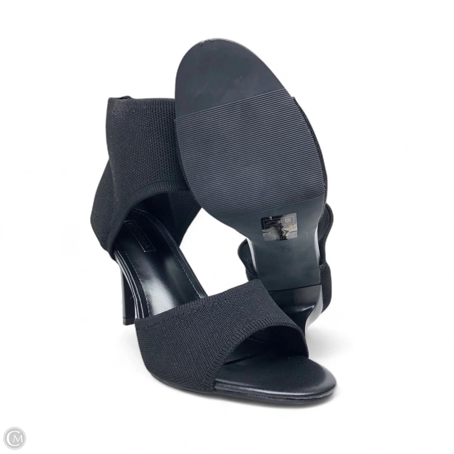 Sandals Heels Stiletto By Clothes Mentor In Black, Size: 7.5