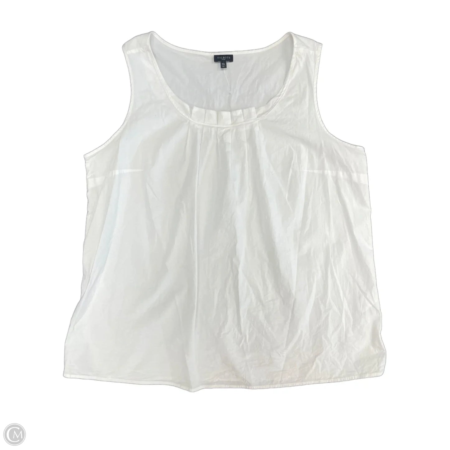 Top Sleeveless By Talbots In White, Size: 18