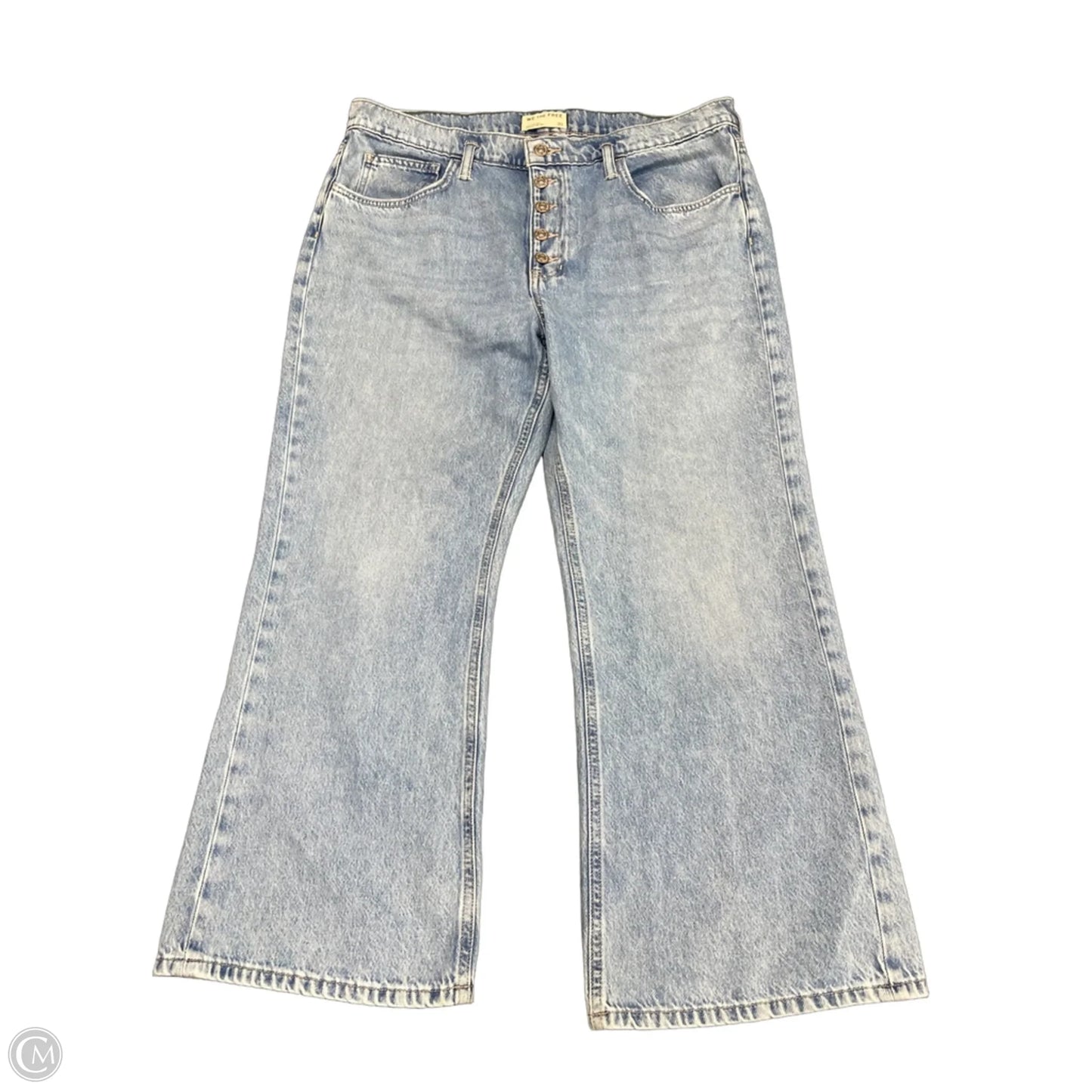 Jeans Wide Leg By We The Free In Blue Denim, Size: 14