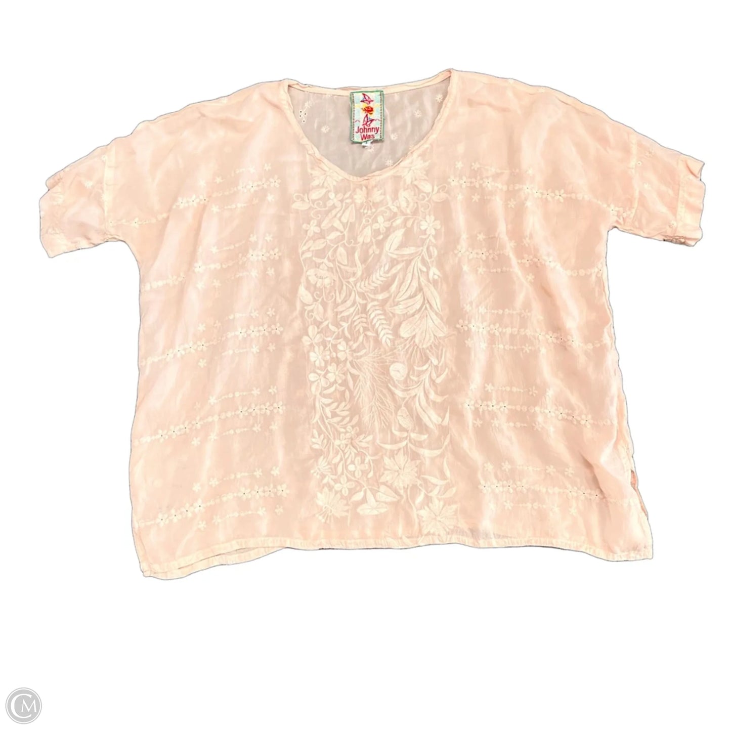 Top Short Sleeve By Johnny Was In Peach, Size: S