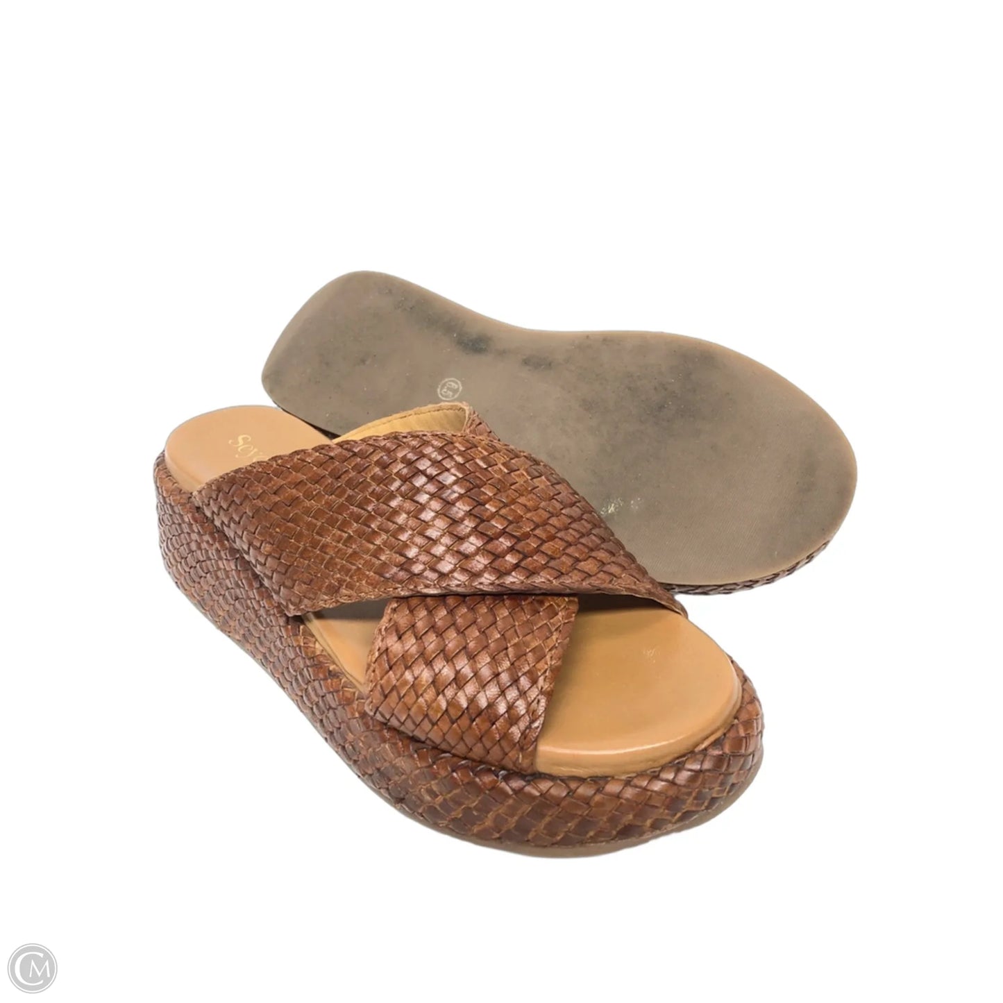 Sandals Heels Wedge By Seychelles In Brown, Size: 6.5