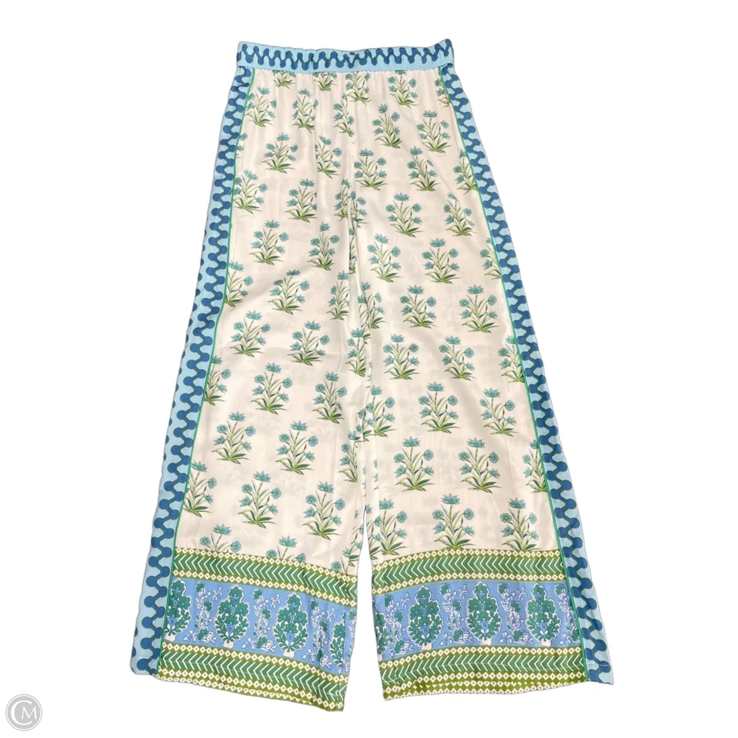 Pants Wide Leg By Philosophy In Blue & White, Size: S