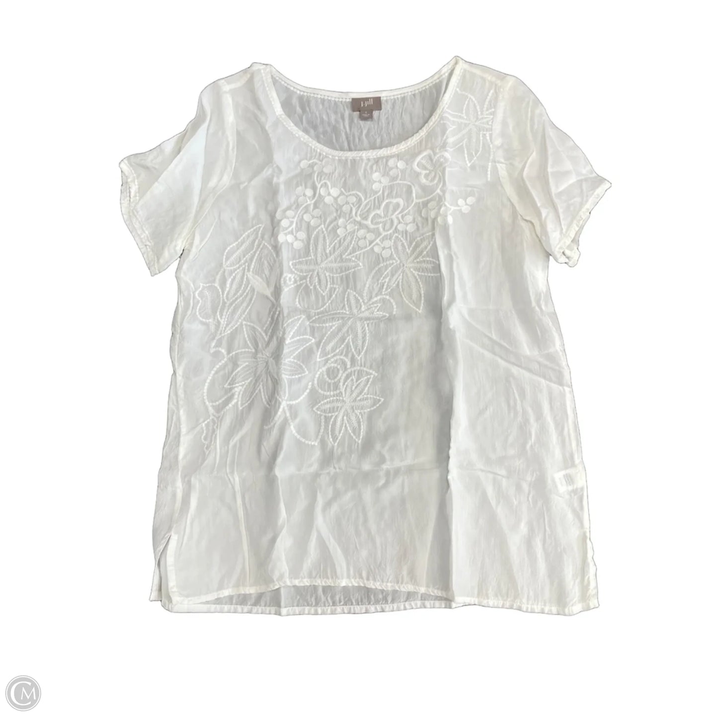 Top Short Sleeve By J. Jill In White, Size: S