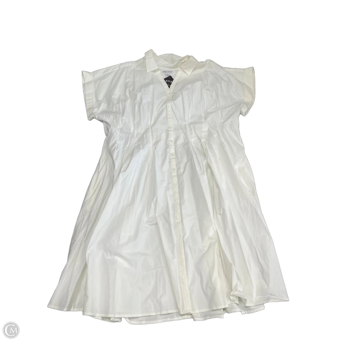 Dress Casual Short By Ava & Viv In Ivory, Size: 4x