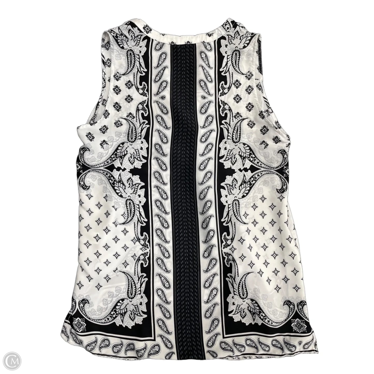 Top Sleeveless By Clothes Mentor In Black & White, Size: M