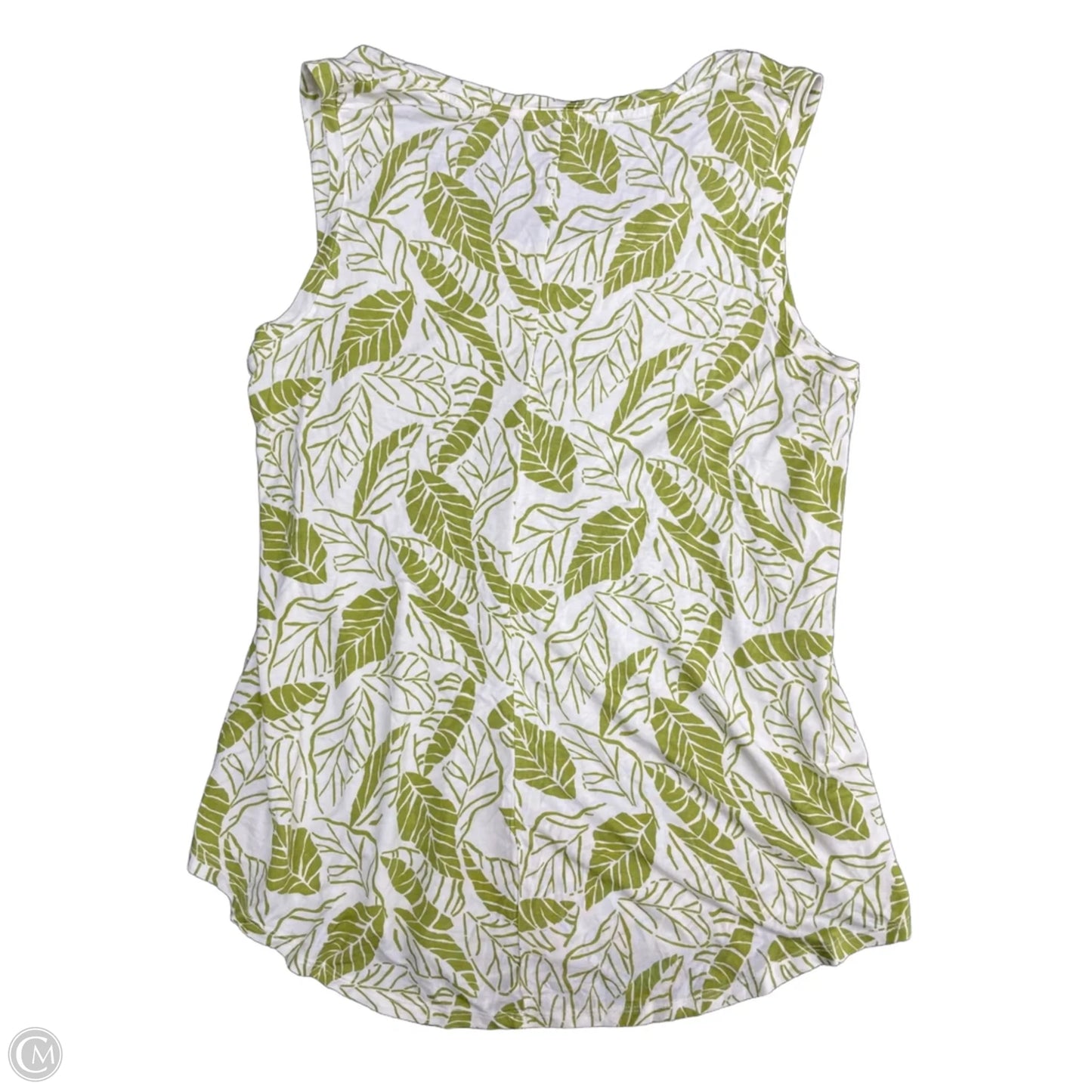 Top Sleeveless By Dip In Cream & Green, Size: M