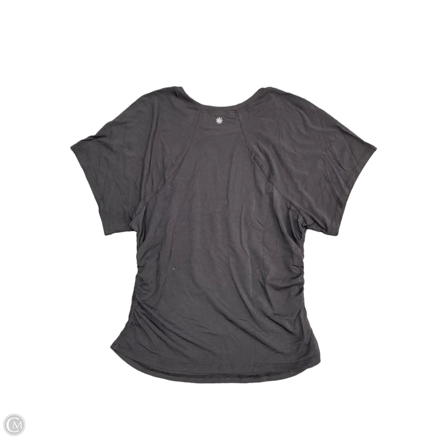 Athletic Top Short Sleeve By Athleta In Black, Size: L