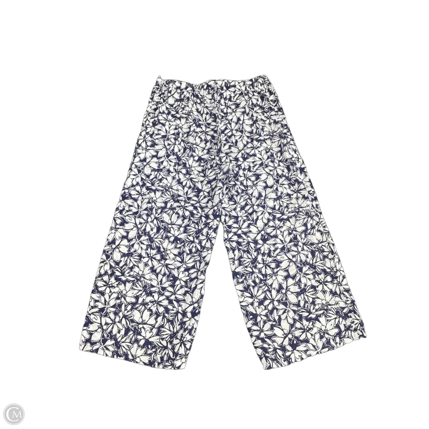 Pants Linen By Tahari In Blue & White, Size: Xl