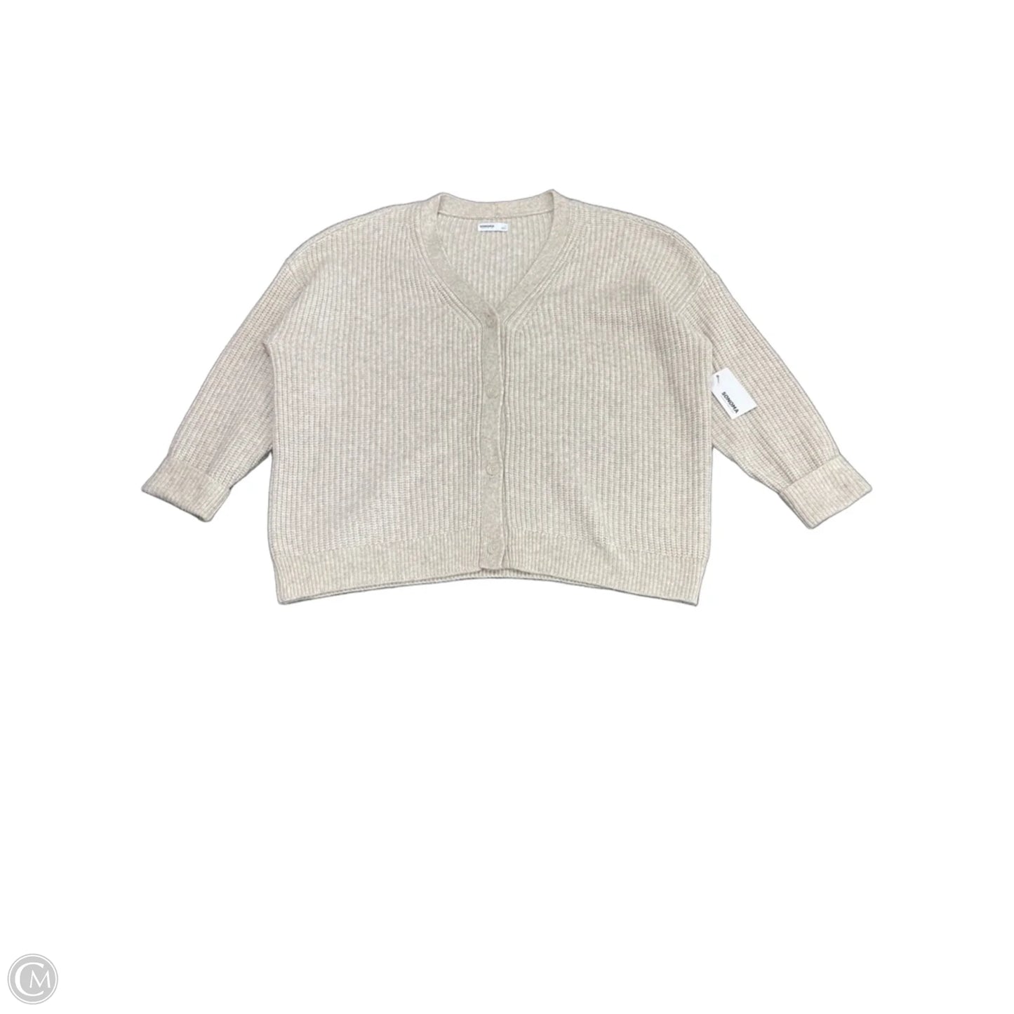Sweater Cardigan By Sonoma In Beige, Size: L