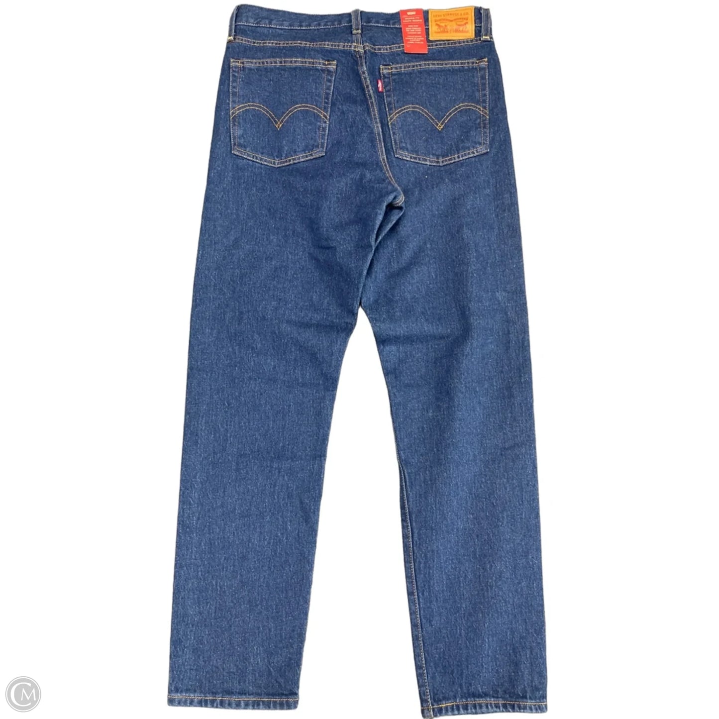 Jeans Straight By Levis In Blue Denim, Size: 10