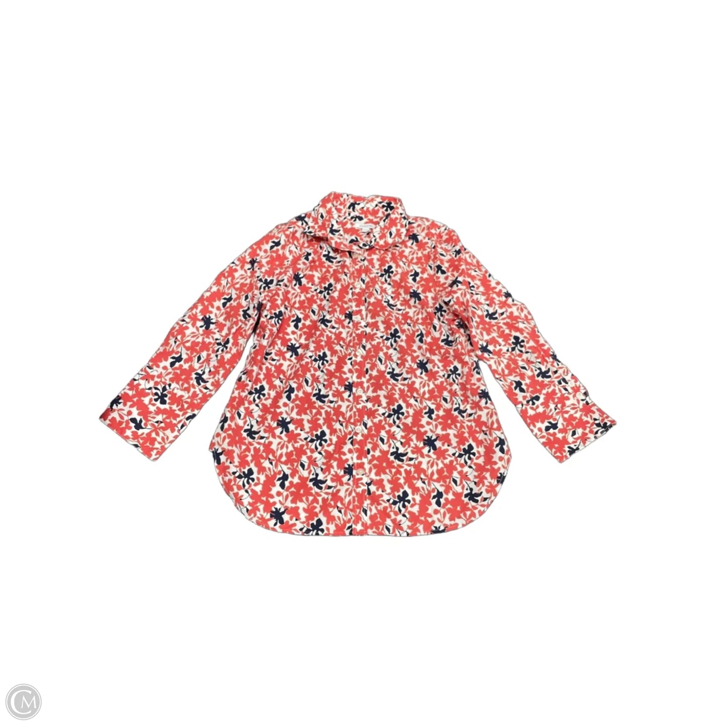 Top Long Sleeve By Chicos In Blue & Red & White, Size: 6