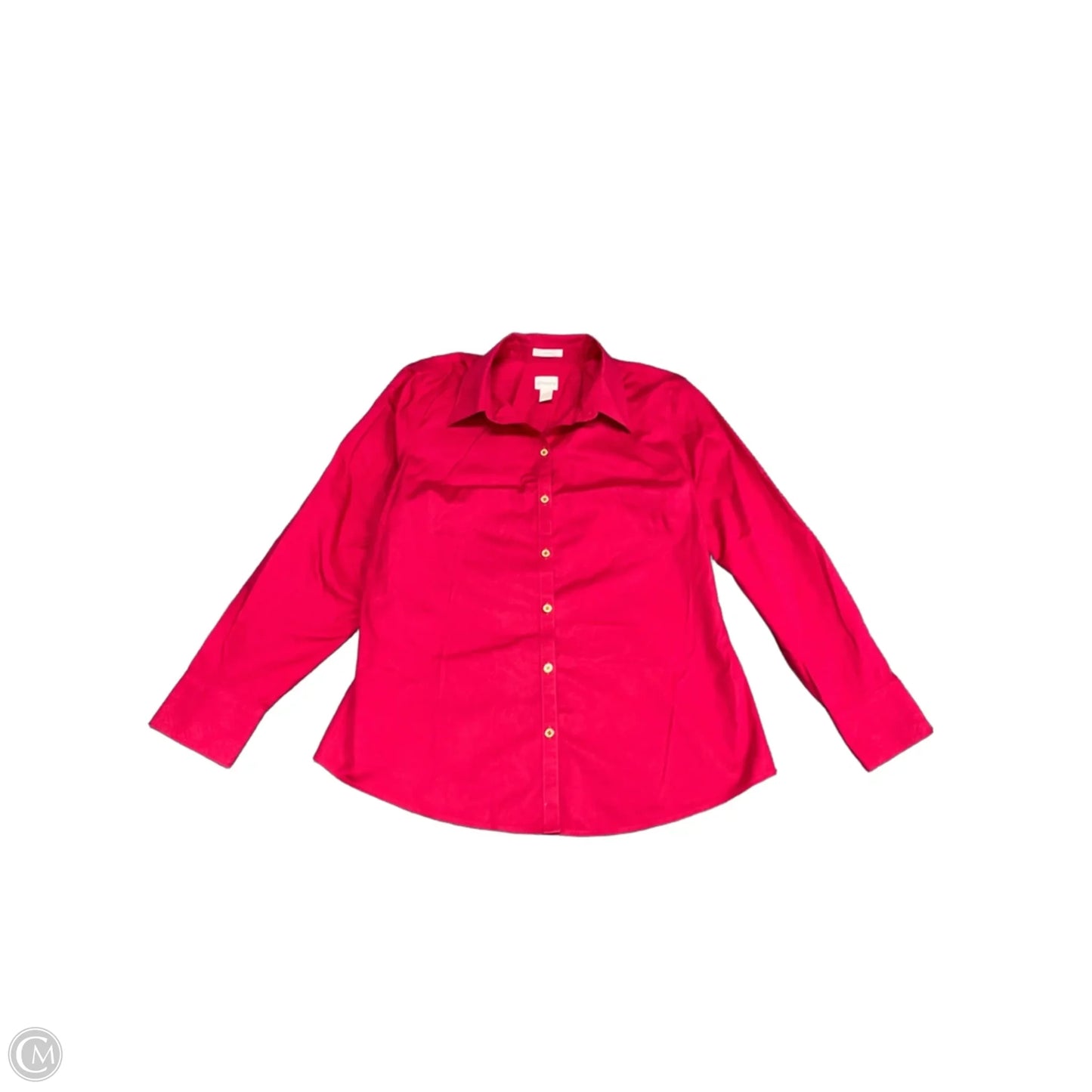 Top Long Sleeve By Chicos In Red, Size: L