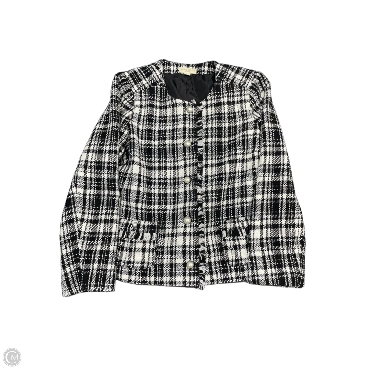 Blazer By Appleseeds In Black & White, Size: 16
