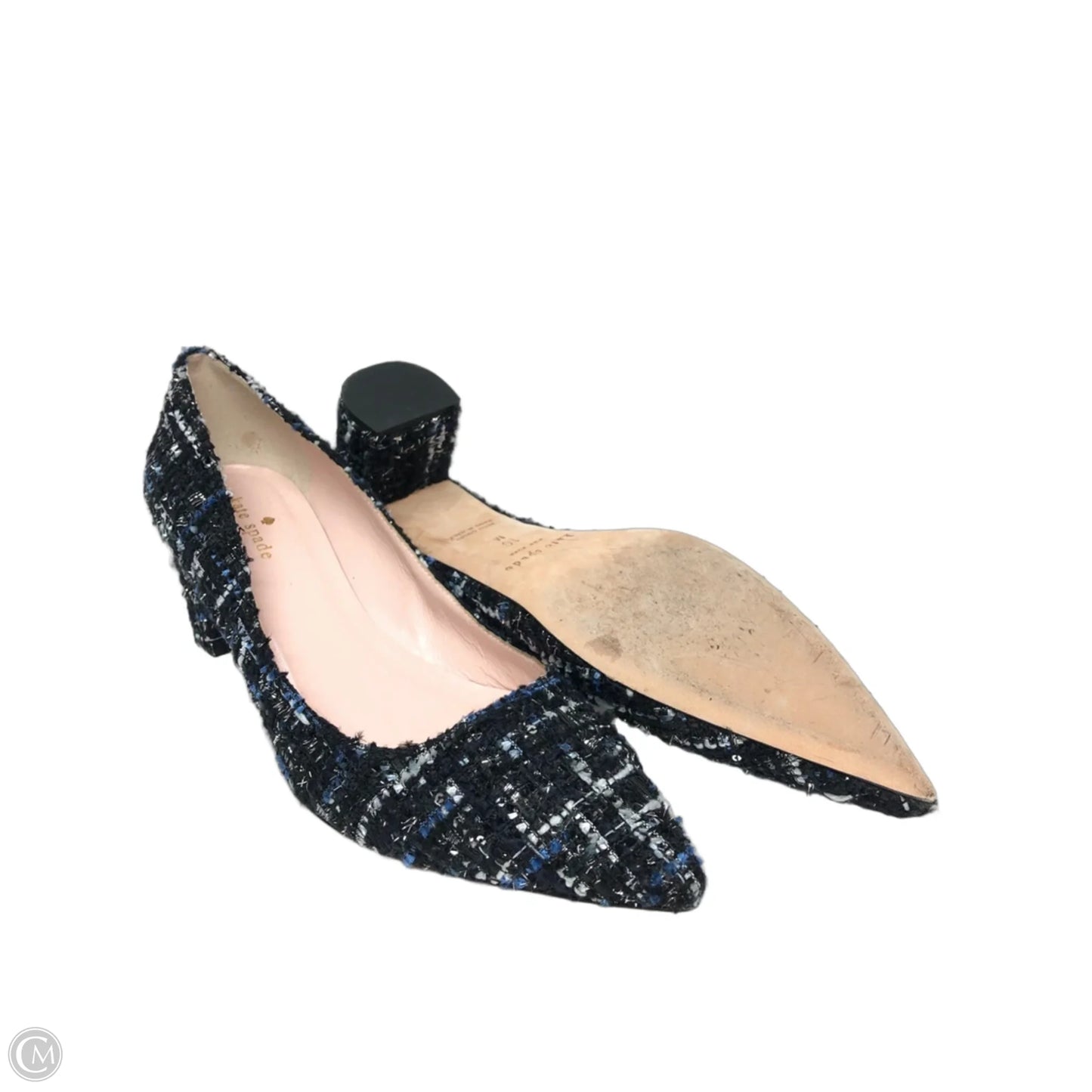 Shoes Heels Block By Kate Spade In Black & Blue, Size: 10