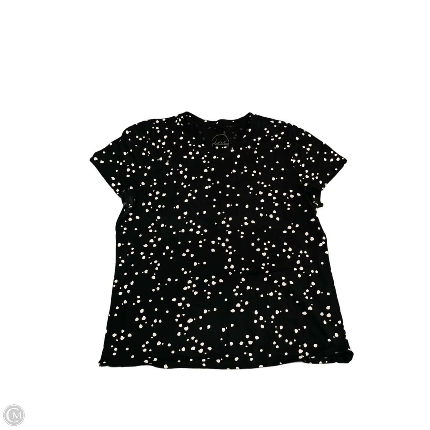 Top Short Sleeve Basic By Inc In Black & White, Size: Xxl
