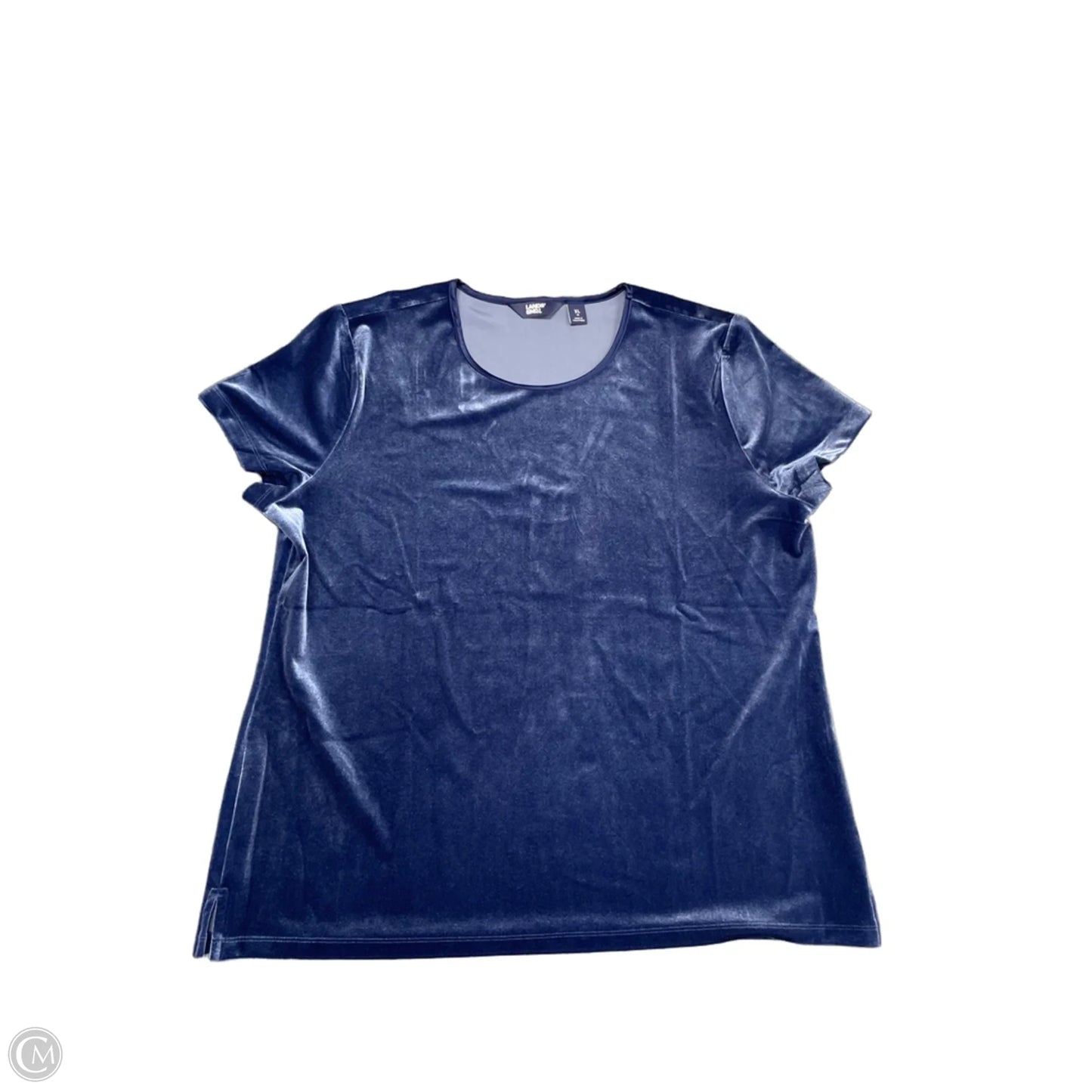 Top Short Sleeve By Lands End In Blue, Size: 18