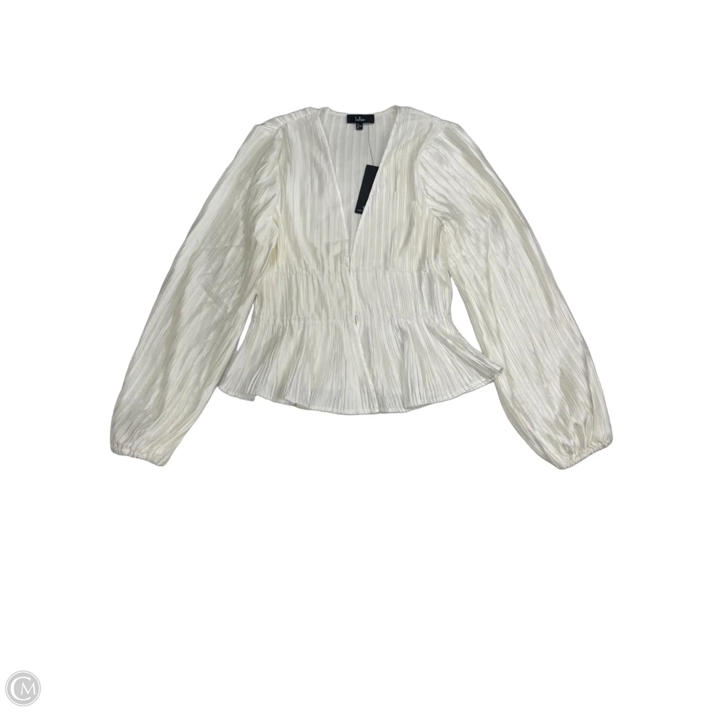 Blouse Long Sleeve By Lulus In Cream, Size: M
