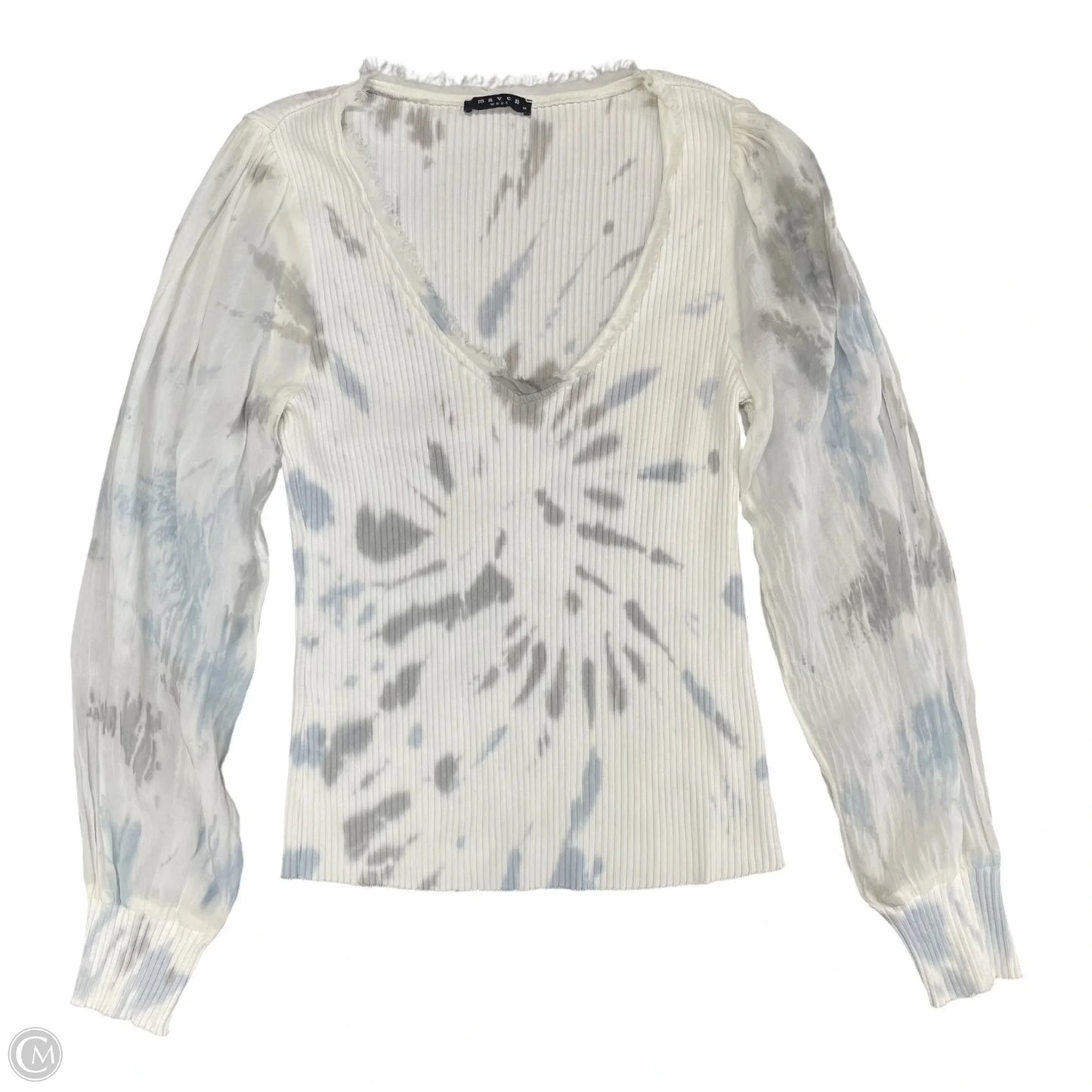 Top Long Sleeve By Clothes Mentor In White, Size: M