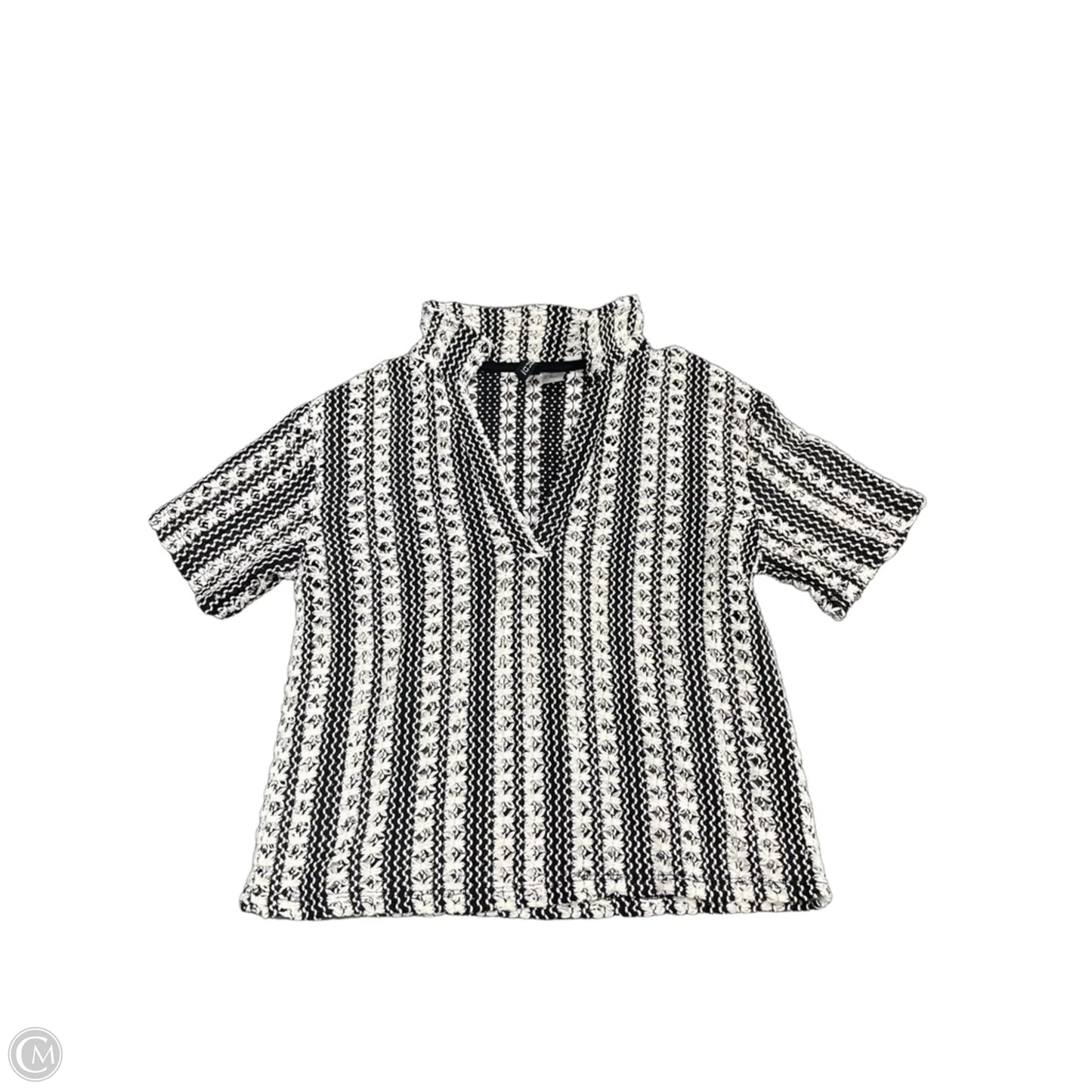 Top Short Sleeve By Divided In Black & White, Size: Xs
